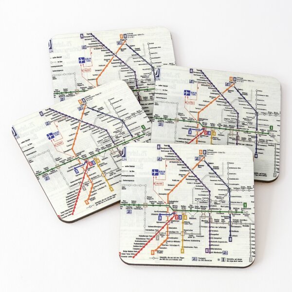 Item preview, Cold War Berlin U-Bahn Map designed and sold by JanaMals.