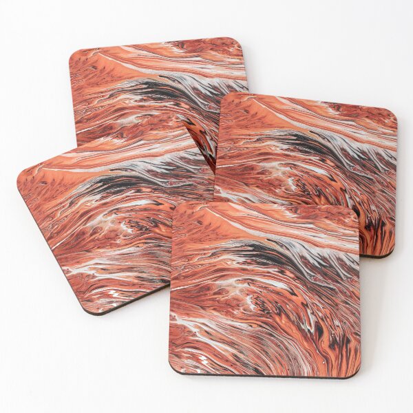 Item preview, Orange marbling liquid abstract colourful art designed and sold by Butterfly-Dream.