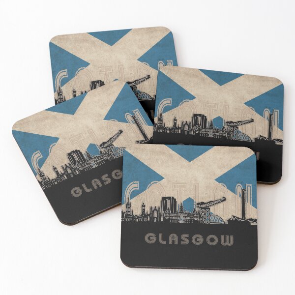 Artikelvorschau, Glasgow Skyline Flagge entworfen und verkauft von BekimART2.