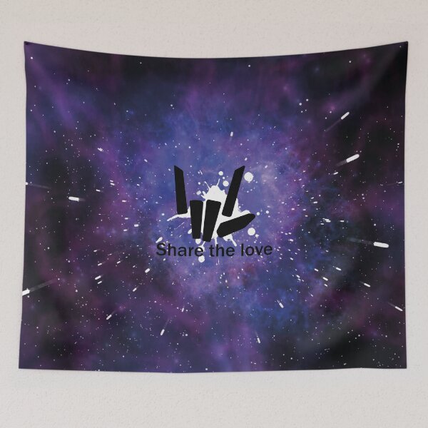 Aperçu de l'œuvre Share the Love Universe teinture tye créée et vendue par tinypurpleland.