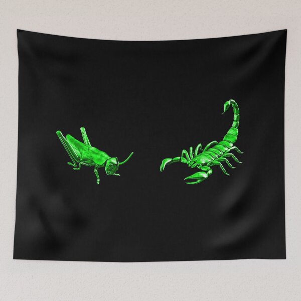 Item preview, The Scorpion Or The Grasshopper? - Green Metallic Design designed and sold by Timebird.