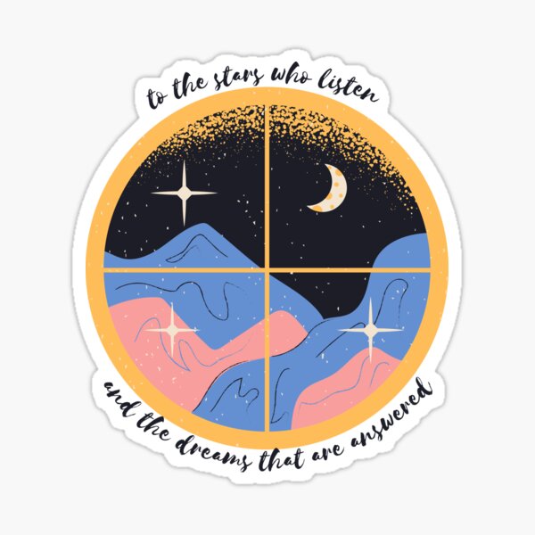 stars and dreams window Sticker