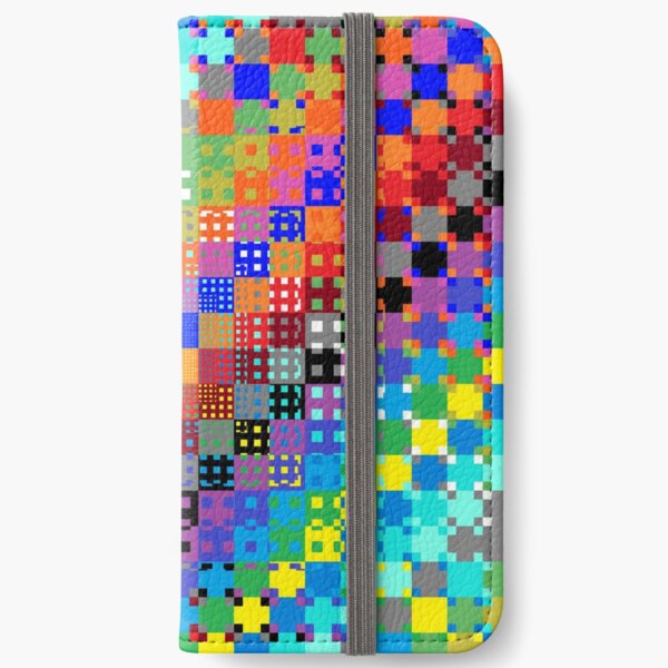 Trippy Colored Squares iPhone Wallet