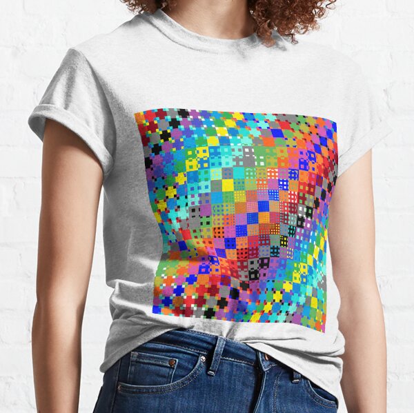 Trippy Colored Squares Classic T-Shirt