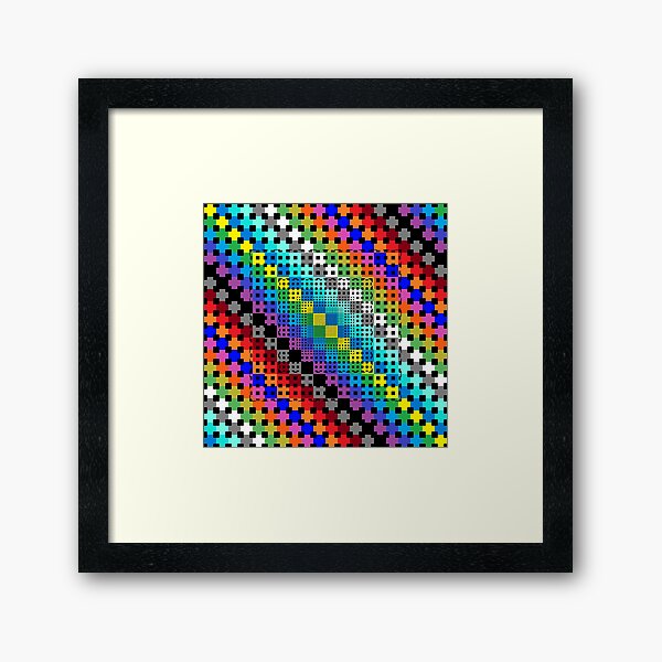 Trippy Colors Framed Art Print