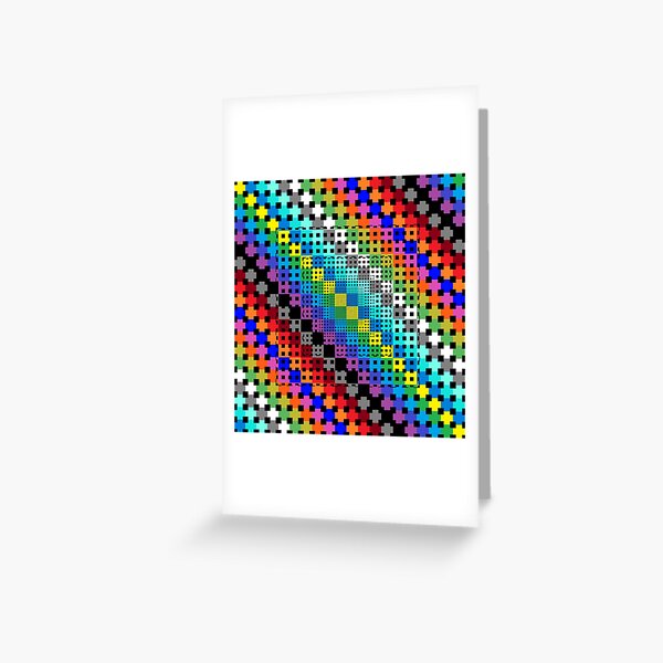 Trippy Colors Greeting Card