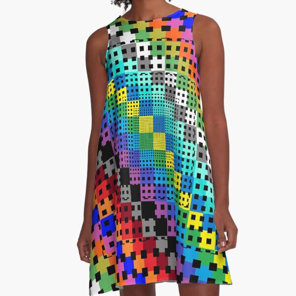 Trippy Colors A-Line Dress