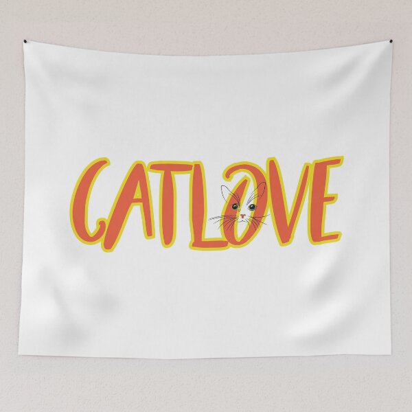 Item preview, cat love artwork | cat love calligraphy art  designed and sold by KARTICK DUTTA.