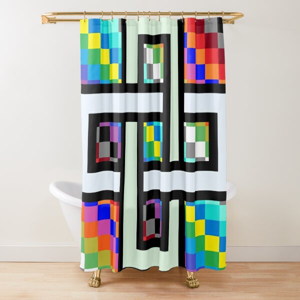 Trippy Cheese Colors Shower Curtain