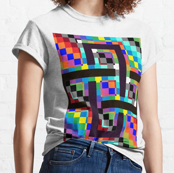 Trippy Vertical Colors Classic T-Shirt