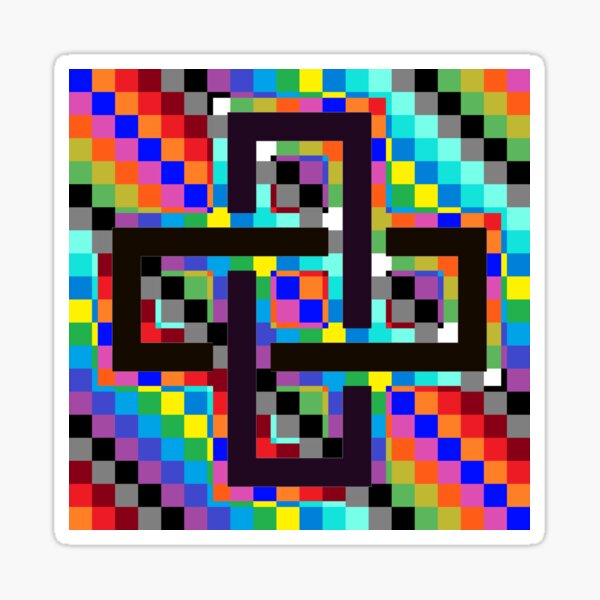 Trippy Vertical Colors Sticker