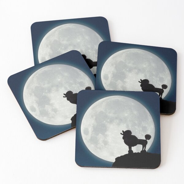 Item preview, Poodle Bark at the Moon cute pet dog dogs pets puppy art caniche designed and sold by Coolstuff4you71.