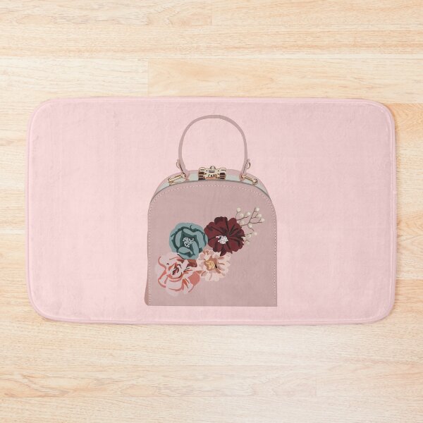 Item preview, Pink clutch bag with fabric flower embroidery  designed and sold by Tana-B.