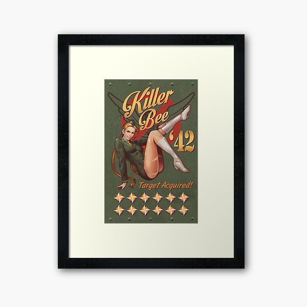 Killer Bee Pin Up Framed Art Print