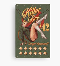 Killer Bee Pin Up Canvas Print