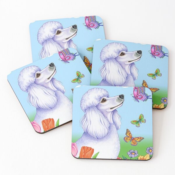 Item preview, Poodle cute pet dog dogs pets puppy art caniche flowers designed and sold by Coolstuff4you71.