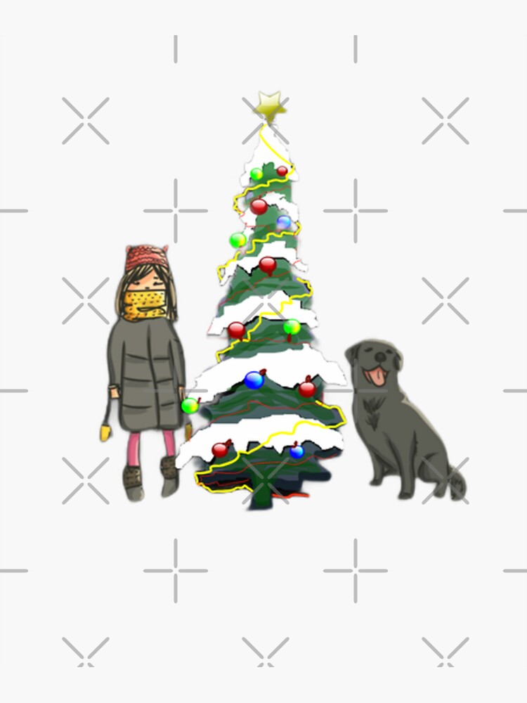 Merry christmas Puppy Sticker for Sale by MazziDz