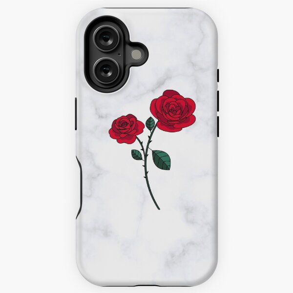 red shine flower in white background iPhone Tough Case