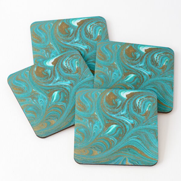 Item preview, Gold blue marble designed and sold by angeeelsdrawing.