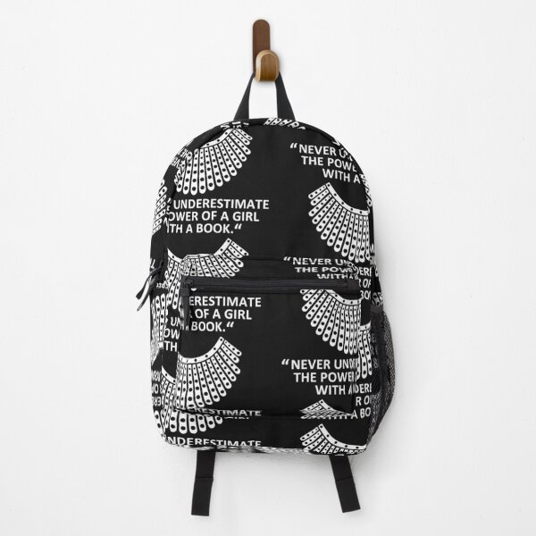 Item preview, Never underestimate the power of a girl with a book Collar RBG designed and sold by REApparelCo.