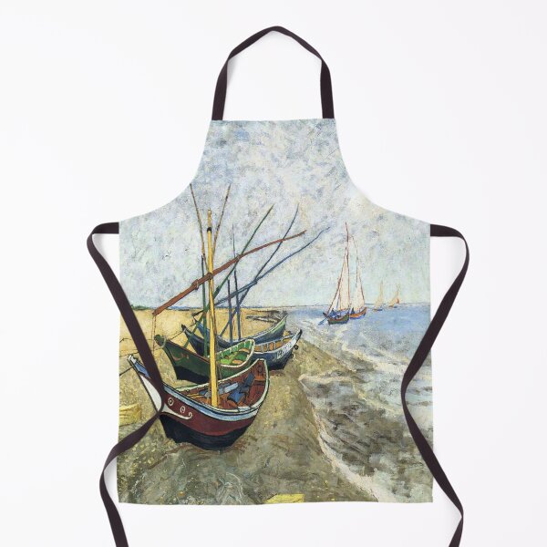 Item preview, Fishing boats on the Beach at Les Saintes-Maries-de-la-Mer-Vincent van Gogh designed and sold by LexBauer.