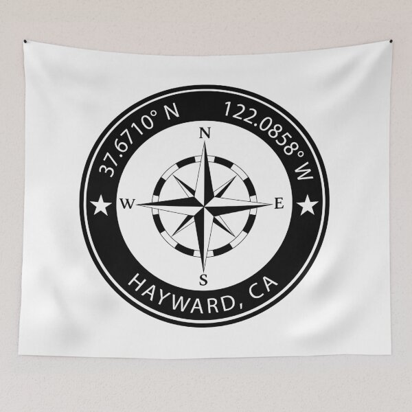 Item preview, Hayward, California Geographical Coordinates designed and sold by TeeOhGraphics.
