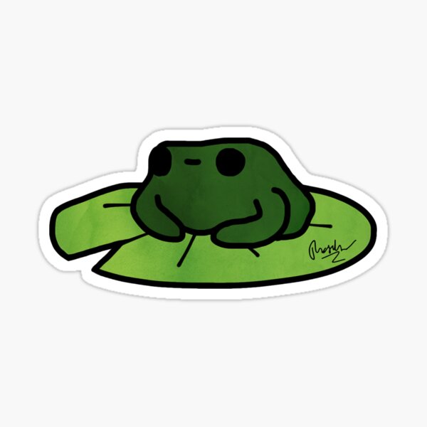 Frog On Lilypad Stickers Redbubble