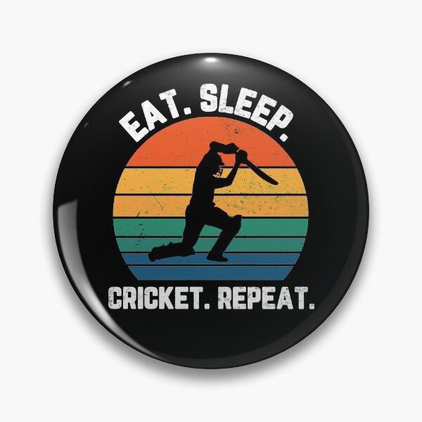 Item preview, Eat Sleep Cricket Repeat Sunset White Text Cricket designed and sold by Sour Soul.