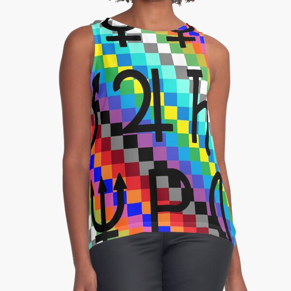 Trippy Vertical Colors Sleeveless Top