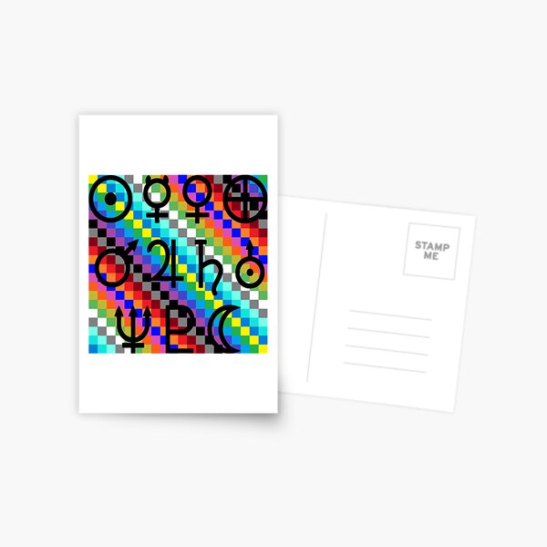 Trippy Vertical Colors Postcard