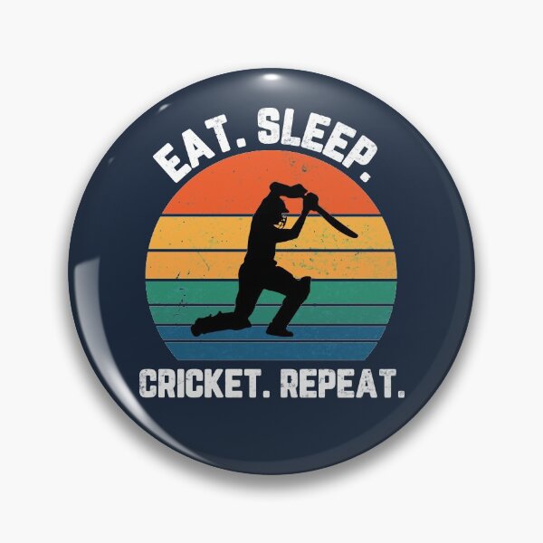 Item preview, Eat Sleep Cricket Repeat Sunset White Text designed and sold by Sour Soul.