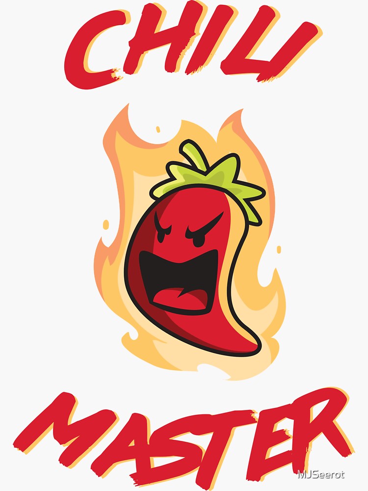 "Chili Master Gift for Chili Cooks and Pitmaster" Sticker by MJSeerot