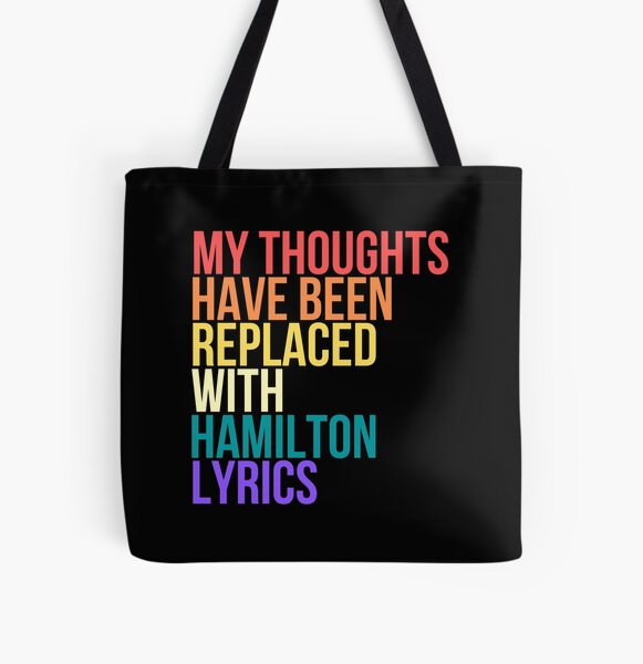 Hamilton Lyrics Tote Bags for Sale Redbubble