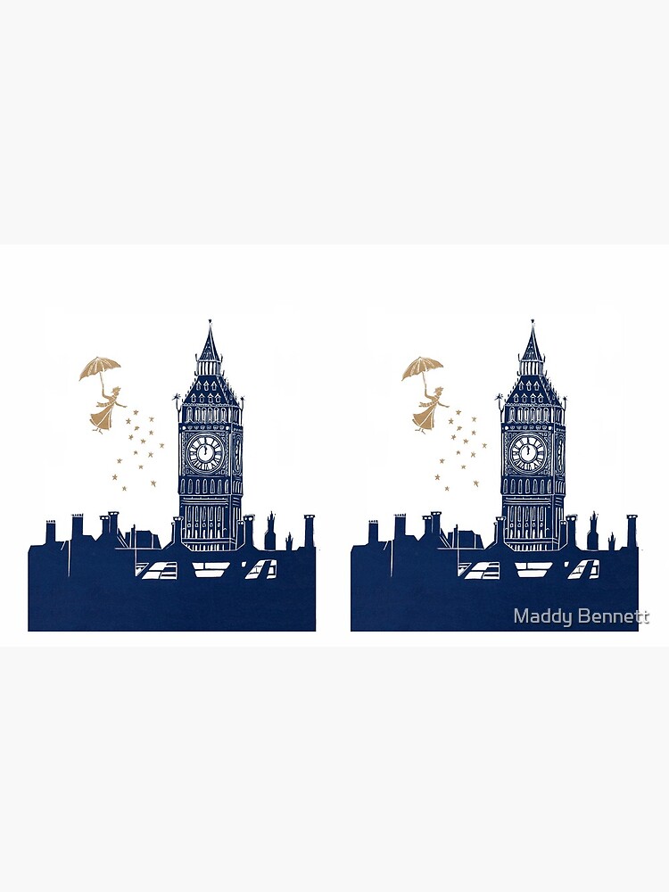 Thumbnail 6 of 6, Coffee Mug, Mary Poppins and Big Ben Linocut designed and sold by Maddybennettart.