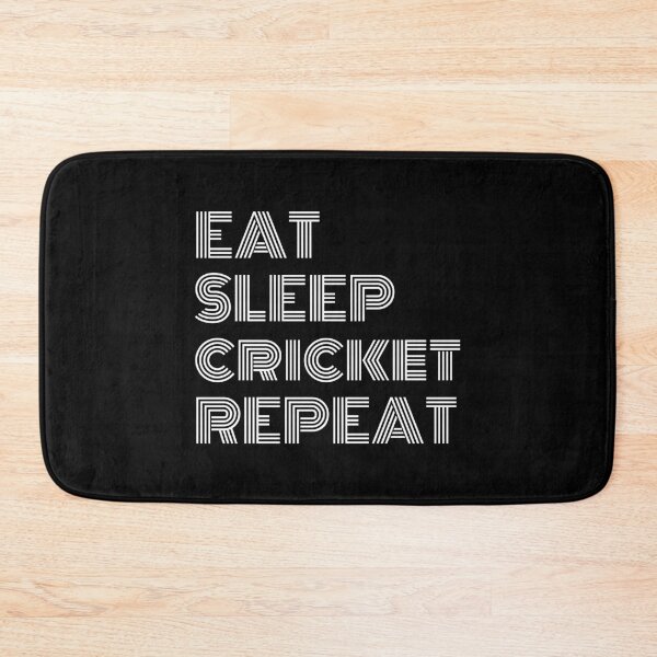 Item preview, Eat Sleep Cricket Repeat White Text Cricket designed and sold by Sour Soul.