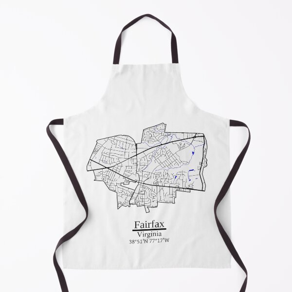 Item preview, Fairfax, Virginia Road Map Art - Blue Rivers and Dark Roads City Limits Style designed and sold by Cat-tography.