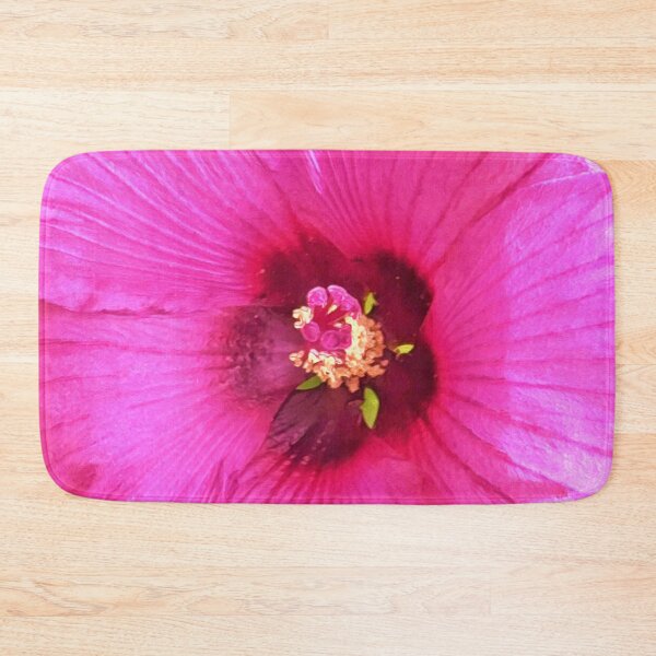 Item preview, Deep Pink and Crimson Hibiscus Flower Macro designed and sold by myrubiogarden.