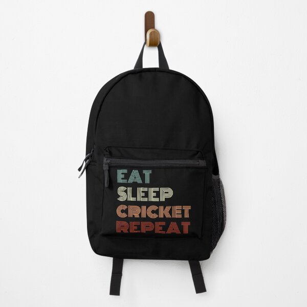 Item preview, Eat Sleep Cricket Repeat Text Cricket Fan designed and sold by Sour Soul.