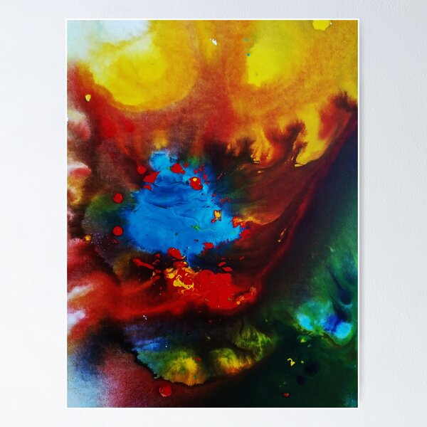 Vista previa del artículo con la obra « Abstracción en rojo y verde Rosina 5», diseñado y vendido por bernd49.