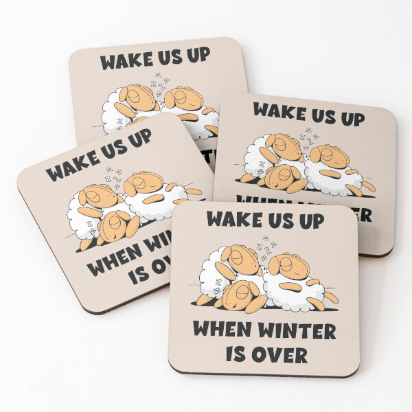 Item preview, Wake Us Up When Winter Is Over Cute Sleeping Sheeps designed and sold by arrowroses.