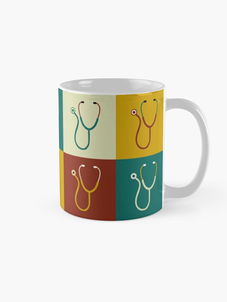 Nurse Doctor Stethescope with Vintage Red Sox White Ceramic Mug