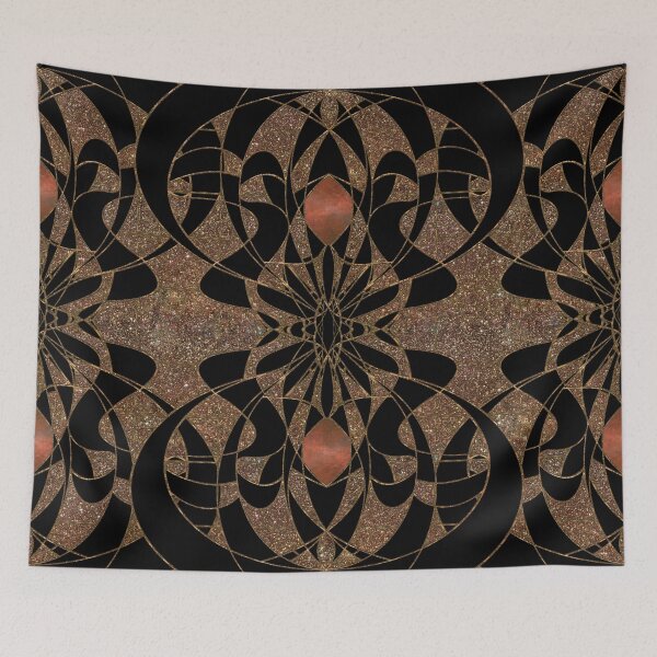 Item preview, Art Deco retro pattern of glittering Art Nouveau antique designed and sold by Xarah.