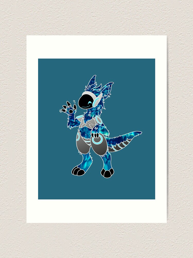  Protogen Fursuit Furry with blue pattern Fursona T