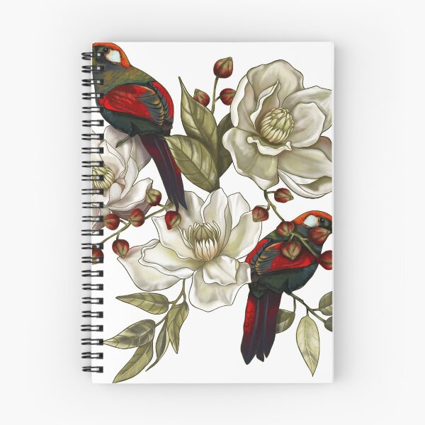 Item preview, Magnolia with Finches birds illustration designed and sold by Dobrix.
