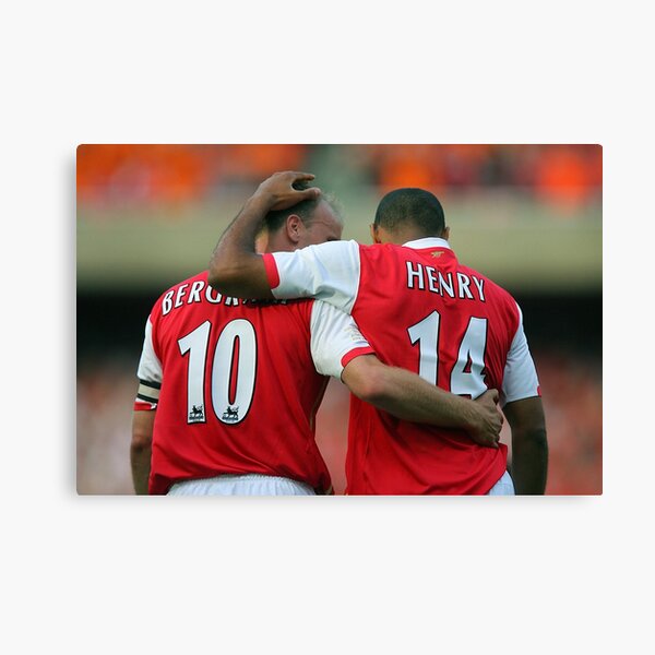 Arsenal Framed Signed Henry - Bergkamp Hugging Print