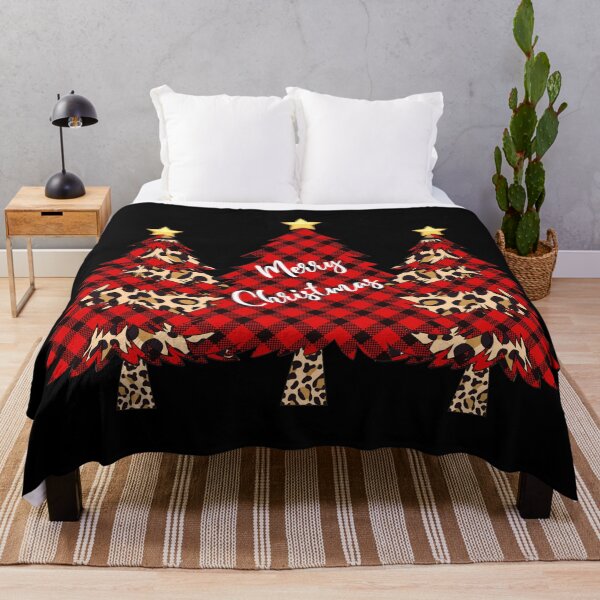 Item preview, Merry Christmas Tree Checkered Leopard designed and sold by REApparelCo.