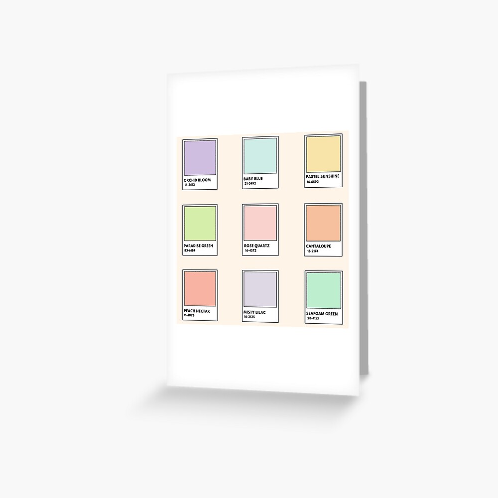 Aesthetic Pastel Color Cards  Art Print