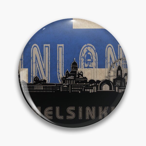 Item preview, helsinki skyline flag designed and sold by BekimART2.