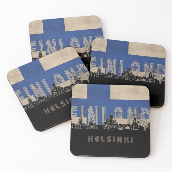 Item preview, helsinki skyline flag designed and sold by BekimART2.
