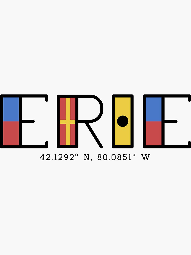 Thumbnail 3 of 3, Sticker, Nautical Erie designed and sold by mbcreativellc.